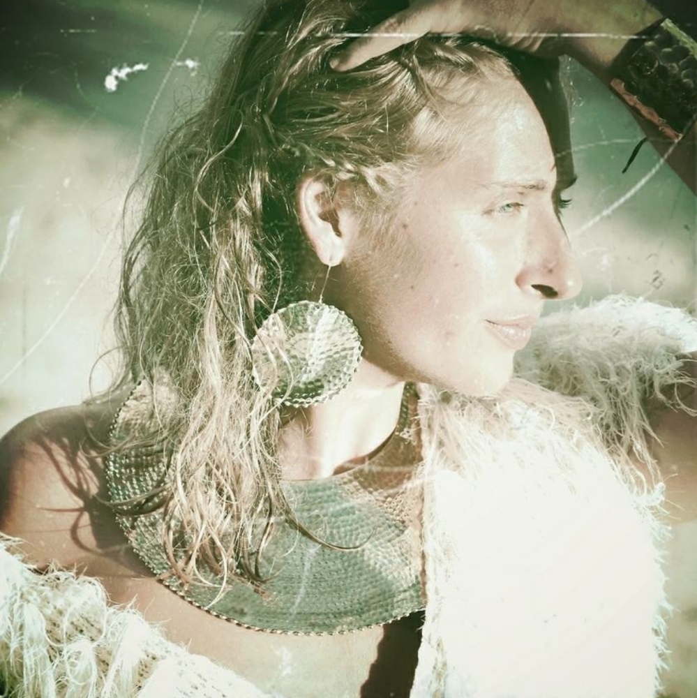 Gold brass huge collar bold necklace statement